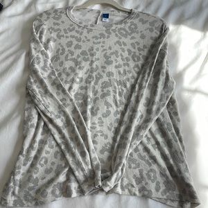 White cheetah sweater